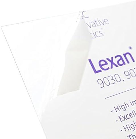 Plastics 2000 Lexan Sheet - Polycarbonate - .060" - 1/16" Thick, Clear, 12" x 12" Nominal