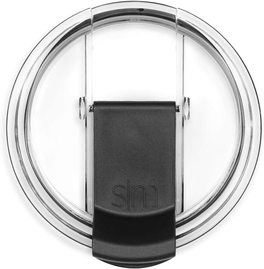 Simple Modern Tumbler Flip Lid | Reusable Replacement ONLY Fits Threaded, Stainless Steel Classic Collection Vessels | Classic Collection | Clear (Lid Only)