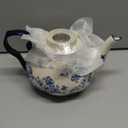 Bone China European Style Floral Ceramic Teapot - 45oz, Perfect for Tea Sets, Loose Tea, and Parties