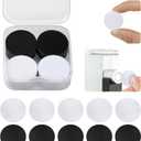 20 Pcs NFC Tags, Stickers Cards With Adhesive Back, Round Rewritable Cards, 504 Bytes Memory Compatible With NFC Enabled Phones (25mm) (White+black)