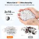 200-Sheet Auto Feed Paper Shredder, Touchscreen Heavy Duty Shredders, 40 Min Non-Stop, P-5 Ultra Security Commercial Shredder for Home Office, Micro Cut with Wheels, 5.8 Gal Bin, <60 dB