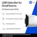 Poly Studio V12 USB Video Bar for Small Rooms - 4K 20MP Camera, AI-Enhanced Audio, Noise Cancellation, Poly Lens Management - Microsoft Teams, Zoom & Google Meet Compatible - Thoughtfully Made