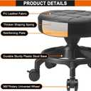 Low Height Rolling Stool Modern Roller Seat Short Stool with Universal Caster, Round Roller Chair,Low Chair for Home Office Garage Shop (Model 1), 7 inches x 13.77 inches x 13.77 inches
