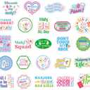 Fuyoooo 24 Pcs Mahjong Stickers 2 Inches Funny Aesthetic Mah Jong Tile Stickers for Water Bottle Scrapbook Skateboard Laptop Luggage Phone Guitar Computer Mahjong Party Supplies Gifts for Women Adult