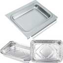 67047 Metal Catch Pan and 6415 Aluminum Liner for Weber Spirit I&II 200 and 300, Genesis I&II LX200/300 Series, Grill Grease Tray for Weber Traveler Grill, Drip Tray for Weber 67047 83156 6415