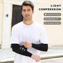 Stelle Arm Sleeves UV Sun Protection Compression Cooling Sleeves UPF 50 for Women Men Sport/Working/Tattoo Cover up (2 Pairs-black)