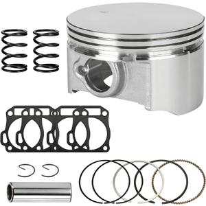 XlKOBY Racing 70mm Flat Top Piston and .550 Ring Kit Compatible with Predator 212cc 224cc GX160 GX200 6.5HP Engine Mini Bike Go Kart Performance Parts with Head Gasket & 18lb Valve Springs