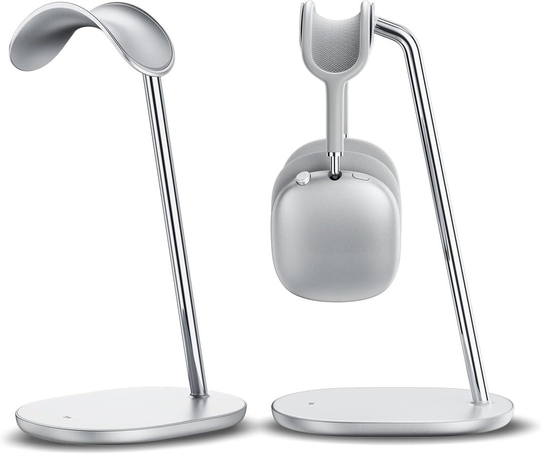 BENKS Headphone Stand for AirPods Max, Beats, Bose, Sony, Senheiser - Desktop Headset Holder, Gaming Accessories, Desk Earphone Stand (White)
