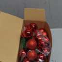 Dingion 30 Pcs 20 Inches Christmas Garland Ties with Balls Decorative Twist Ties for Banister Stairs Railing Reusable Flexible Twist for Home Xmas Holiday Decor Gift Craft Wrapping(Red)