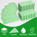 DYLIVeS Green Gingham Napkins, Green and White Checkered Guest Towel Plaid Party Napkins Disposable Paper Hand Towels for Luncheon, Dinner, Picnic, Birthday, Easter, Graduation Party, 3-Ply, 50 Pcs
