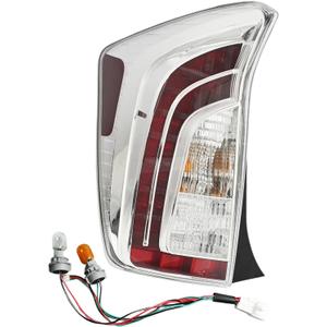 Rear Left Driver Tail Light Assembly w/Bulbs Compatible with Toyota Prius 2012 2013 2014 2015 1.8L Engine L4 Tail Lamp Replace TO2800189 8156147190