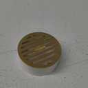 NDS 910B, 4 In. Round Grate Drain Cover, with PVC Collar, Connects to 3 Inch Drain Pipe & 4 Inch Drain Fittings, for Small Lawns, Landscaping and Patios, Satin Brass