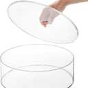 Jucoan Set of 2 Clear Acrylic Fillable Cake Stand, Cake Tier Display Stand Cupcake Stand, 12 Inch & 8 Inch Round Cylinder Display Riser for Wedding Birthday Baby Shower Easter Party Centerpieces