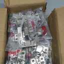 Furniware 50 Pieces 3/4 inch Overlay Soft Close Cabinet Hinges for Face Frame Cabinet, Stainless Steel, 105° Opening Angle, Concealed Self Closing Door Hinges- 3 Way Adjustment