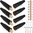 4 Set LC-40 Welding Lead Connectors Cam Design Quick Connector Welding Cable Connector Tools and Accessories 350 Amp Max Rating 1/0 and 2/0 （50-70mm²）Welding Quick Connectors Cable Welding Accessories