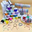 Nylon String for Bracelets, 25 Colors 1125 Yards Chinese Knotting Cord, 0.8 mm Nylon Cord for Jewelry Making, Beading, Necklaces, Kumihimo, Friendship Bracelets, Tassels and Craft