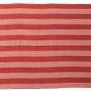 Creative Co-Op Woven Cotton Blend Throw with Stripes and Fringes, Red and Pink, 60" X 50"
