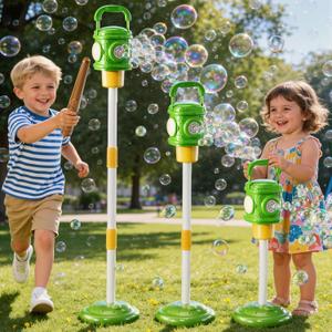 Bubble Machine for Toddlers 3-5, Bubble Blower Maker Lights Music with Remote Control, Standing Bubble Blower for Parties Birthday Wedding Toddlers Kid Summer Outdoor Toys