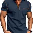 Men's Polo Shirts Short Sleeve Golf Polo T Shirt Lightweight Casual Button Down Shirts Summer Collared with Pocket, Size: XX-Large