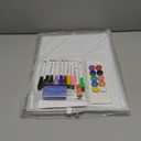 Dry Erase WhiteBoard, Aisuoker 16 x 12inch Magnetic Desktop Whiteboard with Stand, 10 Markers, 10 Magnets and 1 Eraser, Portable Double-Sided White Board for Kids Drawing Memo to Do and List Wall