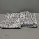 Uphome Boho Vintage Bathroom Rugs Sets 2 Piece Gray Non-Slip Soft Bath Mat with U-Shaped Contour Toilet Rug Machine Washable Oriental Aesthetic Bath Rugs Tribal Floral Floor Mats for Sink Tub Shower (Grey)