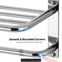 Towel Rack for Bathroom, DEWVIE 23 Inch Tower Holder with Tower Bars, SUS 304 Stainless Steel Lavatory Bath Towel Shelf Towel Hanger Wall Mount, 3-Tier (Brushed Nickel)