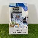 Brand New Yoda Kids 3-Piece Twin Sheet Set, Microfiber, White, Star Wars