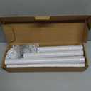 Supforce Closet Rods for Hanging Clothes, 17 to 159 Inches Stepless Adjustable Metal Closet Rod, 1.3 Inches Heavy Duty Clothes Hanging Rod for Closet Wardrobes Laundry RV, White