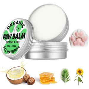 3 x Dog Paw Balm & Nose Balm (2.1oz ), Lick-Safe | All-Natural Dog & Cat Paw Protector Soother with Organic Coconut Oil for dog Dry and Cracked Paws, Nose, Elbows for Hot Pavement & Winter Protection