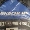 Skechers Steering Wheel Cover, Memory Foam Car Steering Wheel Cover,14.5-15inch Anti-Slip Safety Comfortable Desgin, Universal Accessory for Diverse Cars, Truck,SUV (Black & Blue)