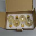UNILAMP Edison Bulbs 40 Watt, Vintage Light Bulbs, A19 Antique Incandescent Light Bulbs, E26 Dimmable Decorative Light Bulb, Warm White 2700K, 110-130V, 4 Pack