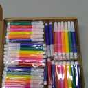 Watersay 288 Pcs Mini Markers Bulk Colored Pen 3.4 Inch Vibrant Colors Portable Short Colored Markers Assorted Multicolor Watercolor Marker Pen for Adult Office Supplies (6 Colors)
