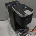 Single Serve Coffee Maker with Built-in Detachable Milk Frother, Iced and Hot Coffee Machine for K Cup & Grounds, 40oz Removable Water Reservoir, 6 Cup Sizes, Fits 7.3" Travel Mug, Black