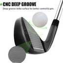 MAZEL Men Golf 7 Iron, Right Handed Golfers, Stainless Steel, Stiff, Black, 32 degrees loft