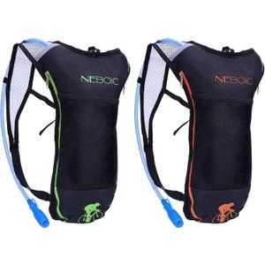 2Pack Hydration Backpack Pack with 2L Hydration Bladder - Lightweight Water Backpack Keeps Water Cool up to 4 Hours with Big Storage for Kids Women Men Hiking Cycling Camping Music Festival