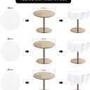 Hiasan Round Tablecloth 45 Inch Linen - Wrinkle and Stain Resistant Washable Polyester Fabric Table Cloth for Dining Room Kitchen Party, White