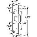 Prime-Line U 9476 Maximum Security Latch Strike, 1-1/4 in. x 7-7/8 in., Steel, Chrome Plated (Single Pack) (Pack of 2) (1 Count (Pack of 2))