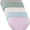 BAMBOO COOL Womens Underwear Bikini Underpants Hipster Ladies Panties Soft Stretch Breathable Panties for Women, 5-Pack (Small)