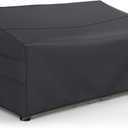 Gasadar Waterproof Outdoor Sofa Cover, 3-Seater Outdoor Loveseat Cover, 79" L37" D35" H, Black