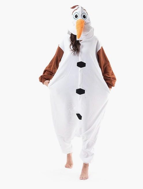 Adult Onesie Pajamas Halloween Costume One-Piece Slim Fit Sleepwear Cosplay Suit for Mens Womens (Small, Coffee Reindeer)