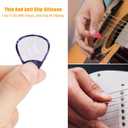 60pcs Guitar Picks Grips, Anti-slip Silicone Soft Grips with 10 Guitar Picks, Two Different Thicknesses, Self-Adhesive Guitar Pick Holder (Transparent)