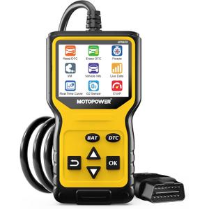 MOTOPOWER MP69033 Pro OBD2 Scanner Code Reader Check Engine Fault Light Diagnostic Scan Tool with Battery Tester