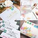 Winlyn Blank White Cards and Envelopes 100 Pack, 5 x 7 Folded Greeting Cards and A7 Invitation Envelopes 5 1/4 x 7 1/4 Self Seal 95lb for Weddings Shower Graduation Business Announcements Mailing