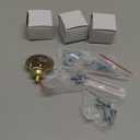 4 Pack Champagne Crystal Cabinet Knobs, Gold Cabinet Glass Knobs for Dresser Drawers Brass Furniture Hardware Pulls (Oval)