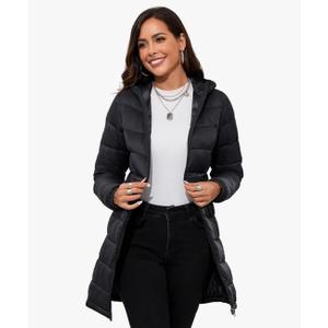 ANOTHER CHOICE Women Packable Puffer Jacket Lightweight Hooded Puffy Jacket Medium