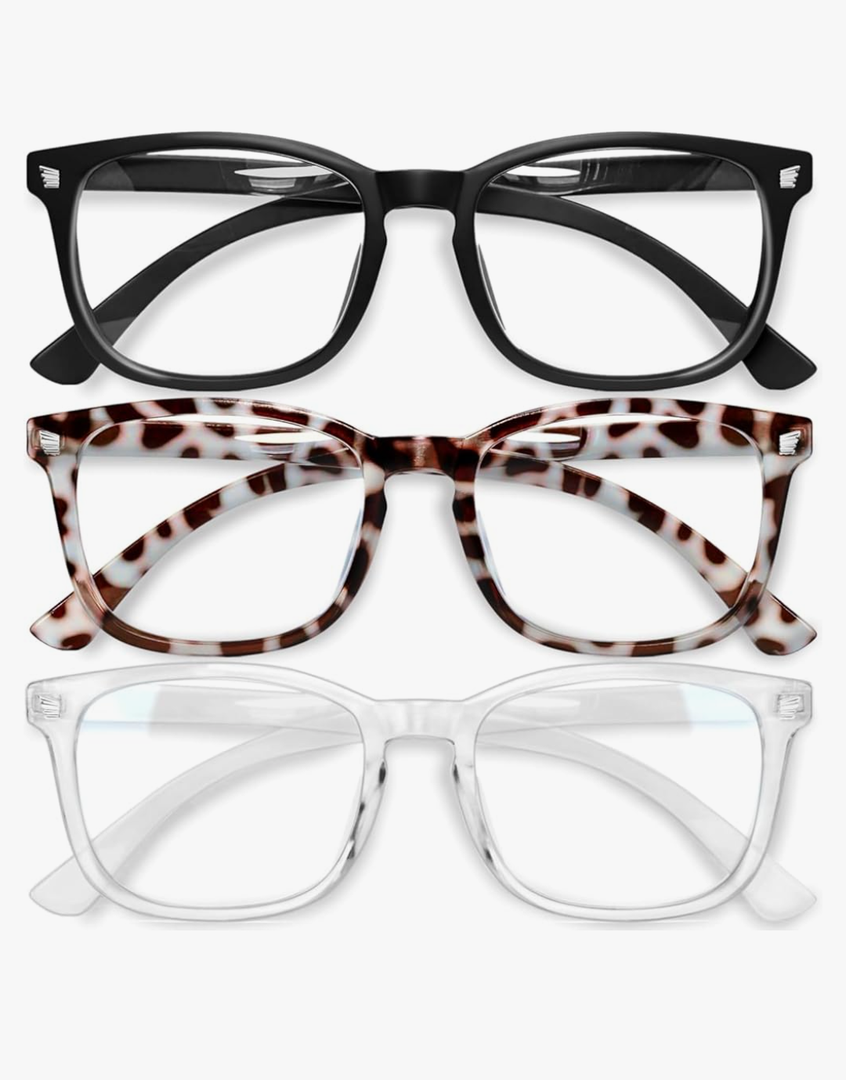 CCVOO Reading Glasses for Women/Men, Eyeglasses, Blue Light Readers for Women/Men, Computer Eye Glasses, Cheaters +1.25