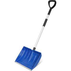 Snow Shovel, Snow Shovels for Driveway, Plastic Snow Shovels for Snow Removal with Aluminum Handle & D-Grip, 16" Wide Shovel for Snow Heavy Duty, 47.5 inch