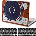 KSK KAISHEK Compatible with Macbook Air 13 inch Case 2018-2021 Release Retina Display Model A2337 M1 A2179 A1932, Plastic Hard Protective Shell & Black Keyboard Cover, Vintage Music Player