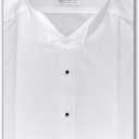 Men's Pique Wing Collar Tuxedo Shirt, Convertible Cuffs, 17.5" Neck 37" Sleeve