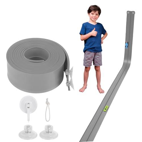 Flexible Race Car Track 15 Ft Starter Set with Suction Cups Compatible with Diecast 1/64th Car for Ages 3 & Up Classic Blue and Red Double Track Long Rolls Up Portable (Gray)